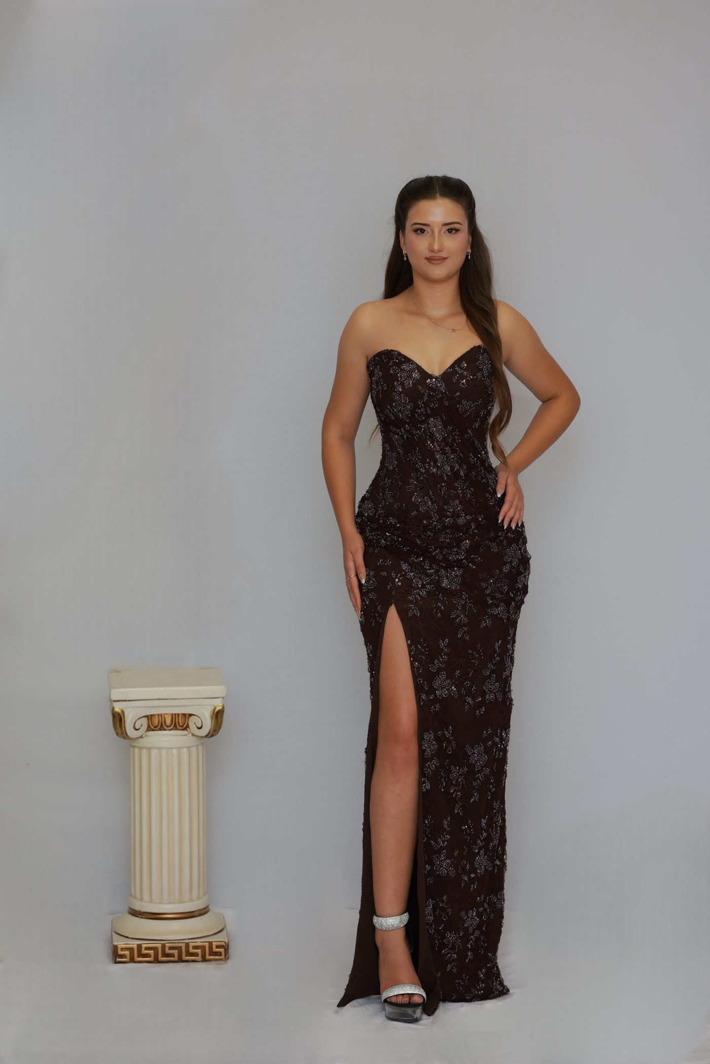 Prune Nocturne — Denisa Zariqi Prune Nocturne gown by Denisa Zariqi